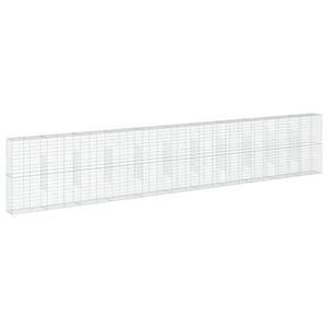 vidaXL Coș gabion cu capac, 1100x50x200 cm, fier galvanizat