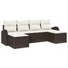 vidaXL Set de canapele pentru grădină 6 buc. Maro