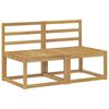 vidaXL 2 Bucată Canapea Medie pentru Exterior Lemn Solid de Acacia Alb