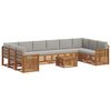 vidaXL Set de canapele de exterior 11 buc. Gri natural și deschis