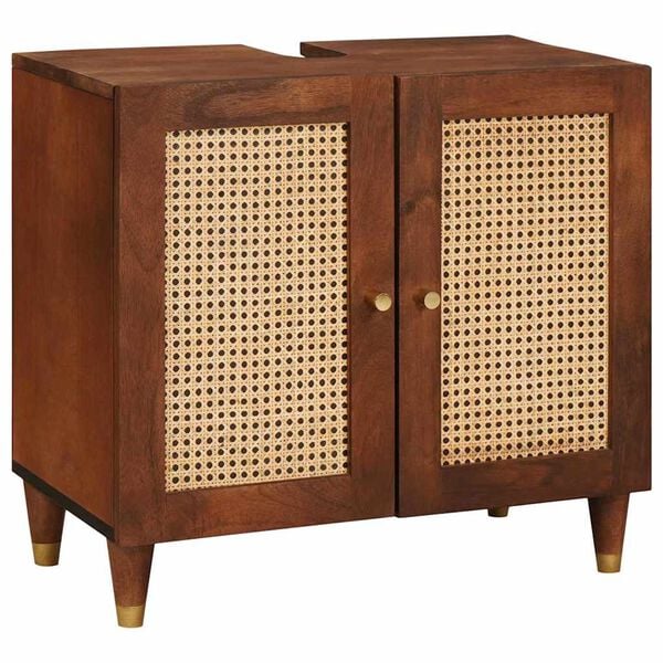 vidaXL Dulap de chiuvetă cu raft Maro 62 x 33 x 58 cm Lemn compozit