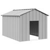 vidaXL Casă pentru c&acirc;ini cu acoperiș 113x153x101 cm oțel galvanizat