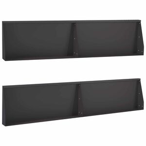 vidaXL Zid de sprijin 4 buc. 100 x 12 x 30 cm Oțel Negru