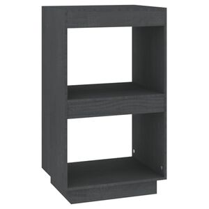 vidaXL Bibliotecă, gri, 40x35x71 cm, lemn masiv de pin