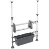 vidaXL Organizator de bucătărie reglabil, aluminiu