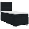 vidaXL Pat boxspring cu saltea Negru 80 x 200 cm Țesătură