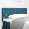 vidaXL Tăblie LED cu headboard Manual Albastru &icirc;nchis 100 cm Poliester