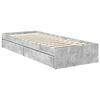 vidaXL Pat cu storage Gri din beton 75 x 190 cm Lemn compozit
