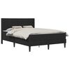 vidaXL Cadru de pat cu saltea cu headboard Negru 160 x 200 cm Catifea