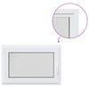 vidaXL Fereastră de subsol culoare internă albă RISOR 50 x 55 cm