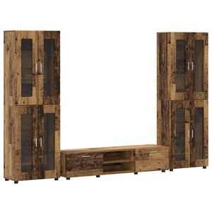 vidaXL Set comodă TV cu sertar FLORIN 3 pcs Lemn vechi Lemn compozit