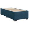 vidaXL Pat box spring cu saltea, albastru, 100x200 cm, catifea