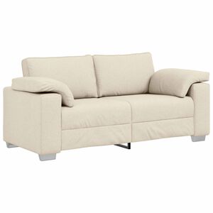 vidaXL Canapea cu 2 locuri Bej 180 cm Material textil din in