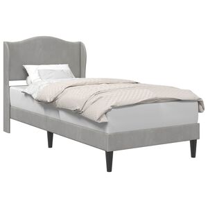 vidaXL Cadru de pat cu headboard Gri deschis 80 x 200 cm Catifea