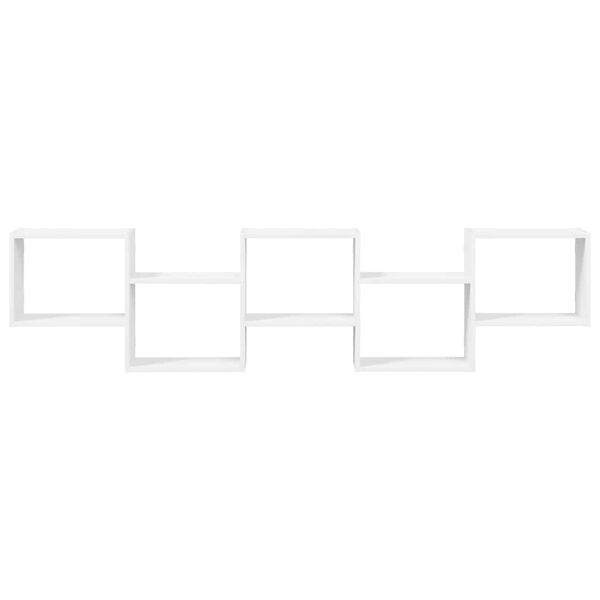 vidaXL Raft cubic de perete cu 5 compartimente alb lemn prelucrat