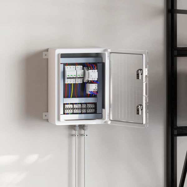 vidaXL Dulap de control Gri 30 x 19,5 x 40 cm Plastic ABS