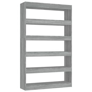 vidaXL Bibliotecă/Separator cameră, gri sonoma, 100x30x166 cm
