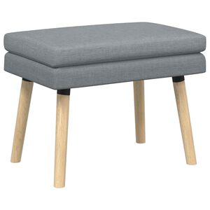 vidaXL Bancă cu două straturi Gri deschis 60 x 40 x 46 cm Țesătură