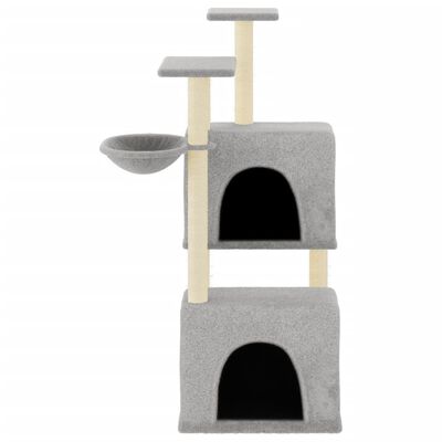 vidaXL Ansamblu de pisici, stâlpi din funie sisal, gri deschis, 122 cm