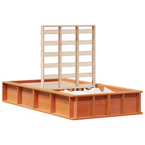 vidaXL Cadru de pat Maroniu cerat 100 x 200 cm Lemn de pin masiv