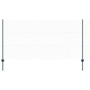 vidaXL Gard hexagonal cu st&acirc;lp 100 x 1,2 m Oțel cu strat de PVC Verde