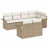 vidaXL Set de canapele pentru grădină 7 buc. Bej Rattan poli