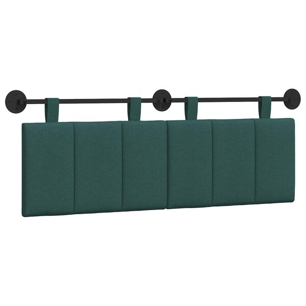 vidaXL Cap de pat suspendat Verde &icirc;nchis 150 x 55 x 5 cm țesătură