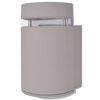 vidaXL Aplică semi-cilindrică de perete pentru exterior, gri , aluminiu