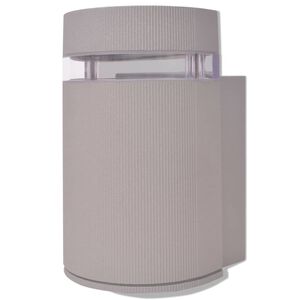 vidaXL Aplică semi-cilindrică de perete pentru exterior, gri , aluminiu