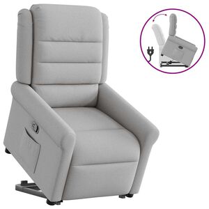 vidaXL Scaun &icirc;nclinabil vertical din țesătură gri nor