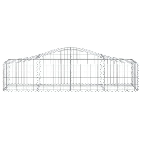 vidaXL Coșuri gabion arcuite 25 buc, 200x50x40/60 cm, fier galvanizat