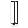 vidaXL Suport de prosoape, negru, 12,5 x 12,5 x 60 cm, fier