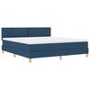 vidaXL Pat boxspring cu saltea albastru 180 x 200 cm țesătură