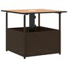 vidaXL Masă grădină cu orificiu umbrelă maro 55x55x46,5 cm poliratan
