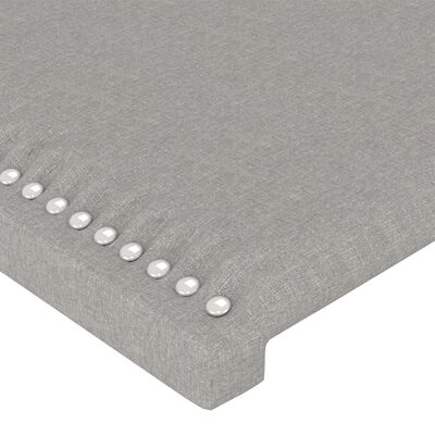 vidaXL Tăblie de pat cu aripioare gri deschis 103x23x78/88 cm textil