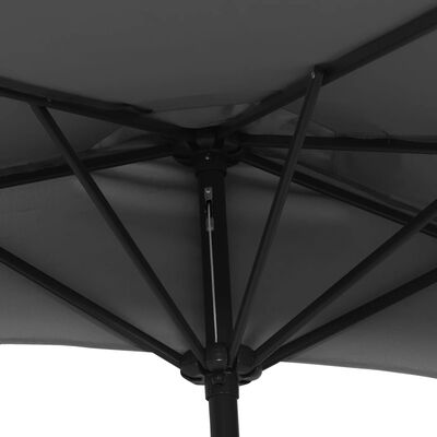 vidaXL Umbrelă de soare de balcon, tijă aluminiu, antracit, 300x155 cm
