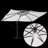 vidaXL Parasol Roma cu Picior Încărcat Bej și negru 352 x 251 x 265 cm