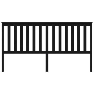 vidaXL Tăblie de pat, negru, 186x6x101 cm, lemn masiv de pin
