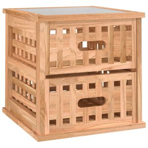 vidaXL Dulap noptieră, 34x34x34 cm, lemn masiv de nuc
