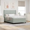 vidaXL Pat cu arcuri cu headboard Gri deschis 140 x 190 cm Catifea