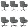 vidaXL Scaune birou cu rotire 6 buc. 54 x 58 x 90 cm Gri &icirc;nchis