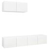 vidaXL Set dulapuri TV, 3 piese, alb, lemn prelucrat