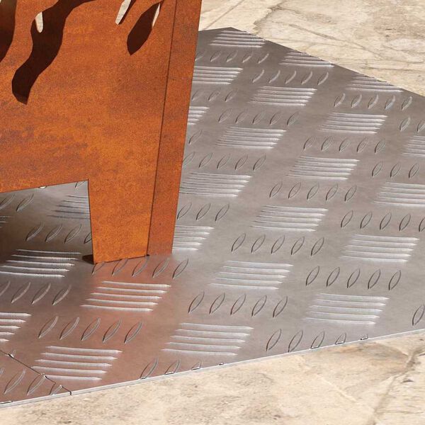 vidaXL Trepte Dreptunghiular 2 pcs Argintiu 70 x 50 cm Aluminiu