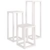 vidaXL Set suport de plante, 3 piese, alb, lemn masiv de pin