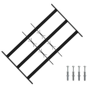 vidaXL Grilaj de Securitate pentru Feronerie cu 3 Bare &Icirc;ncuiate 3 pcs