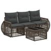 vidaXL Set de canapele pentru grădină 4 pcs Gri și gri &icirc;nchis