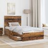 vidaXL Cadru de pat cu headboard Lemn vechi 100 x 200 cm Lemn compozit
