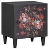 vidaXL Noptieră cu ușă Negru 40 x 33 x 46 cm Lemn de mango solid