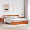 vidaXL Cadru de pat cu headboard 2 pcs Maroniu cerat Lemn de pin masiv