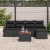 vidaXL Set de canapele pentru grădină 6 pcs Negru